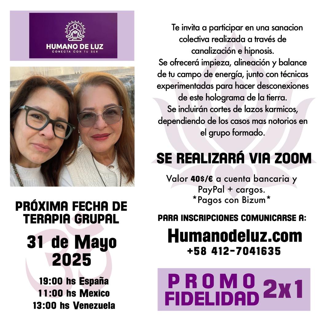 TERAPIA DE HIPNOSIS GRUPAL 31 de Mayo de 2025